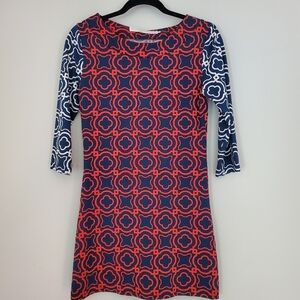 Tracy Negoshian Lattice Pattern Dress
